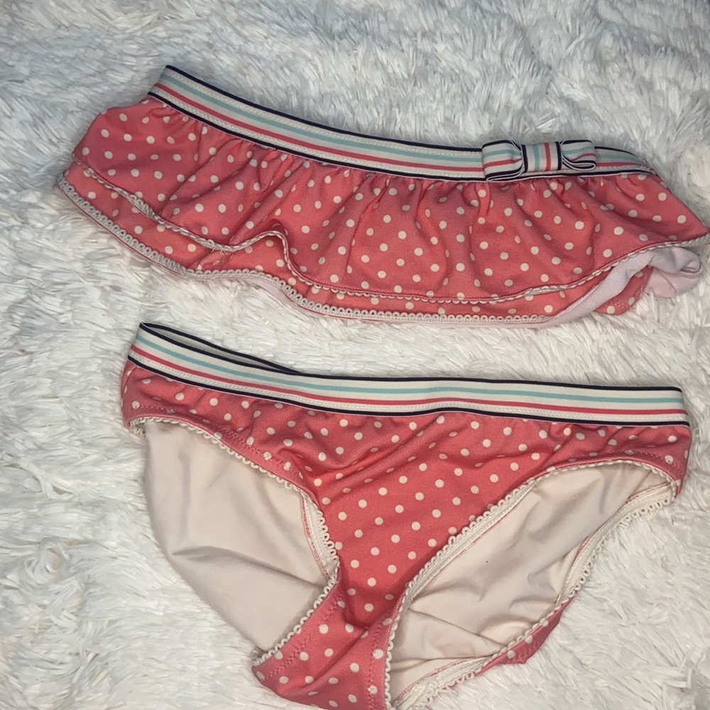 Juicy Coture Bandeau Pink Polka Dot Bikini